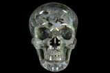 Realistic, Polished Labradorite Skull #116334-1